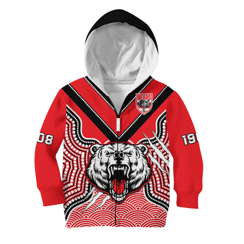 custom-text-and-number-north-sydney-rugby-hoodie-kid-bears-1908-indigenous-pattern