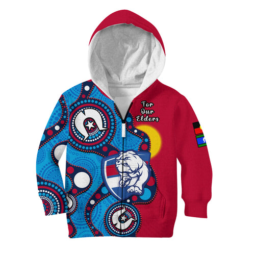 western-bulldogs-football-naidoc-2023-hoodie-kid-indigenous-for-our-elders