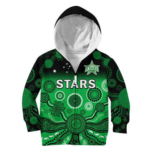 stars-cricket-hoodie-kid-melbourne-team-green-gradient-aboriginal-art