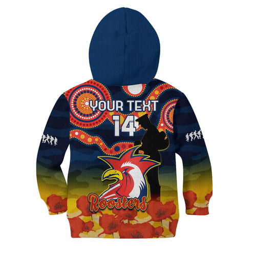 custom-text-and-number-roosters-rugby-anzac-2023-hoodie-kid-dots-poppy-mix-camouflage-lest-we-forget