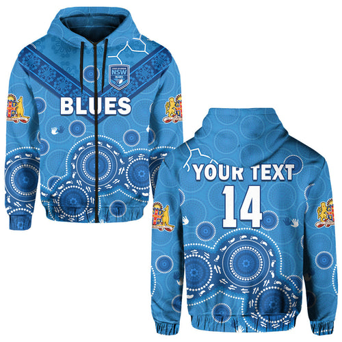 custom-text-and-number-nsw-blues-rugby-hoodie-new-south-wales-aboriginal-dot-painting-unique-version