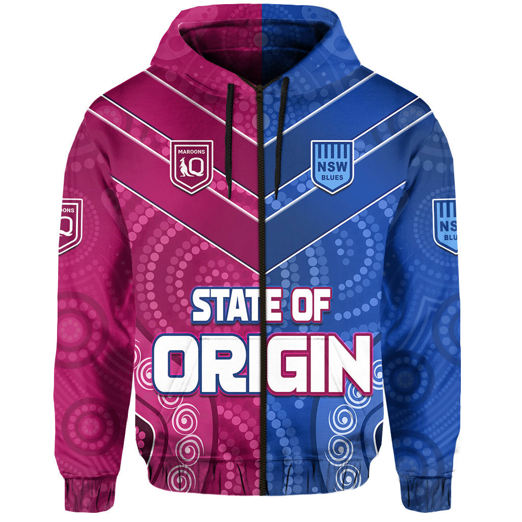 custom-text-and-number-blues-and-maroons-rugby-hoodie-origin-nsw-combine-queensland-aboriginal-australian-lt13