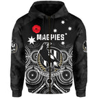 custom-text-and-number-magpies-football-anzac-day-hoodie-aboriginal-poppy-flowers