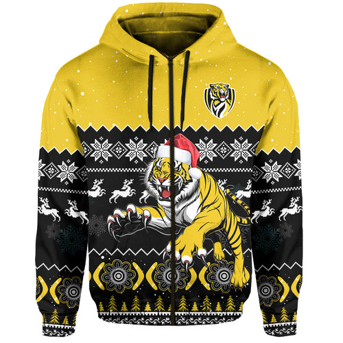 custom-personalised-richmond-football-hoodie-tigers-indigenous-merry-christmas