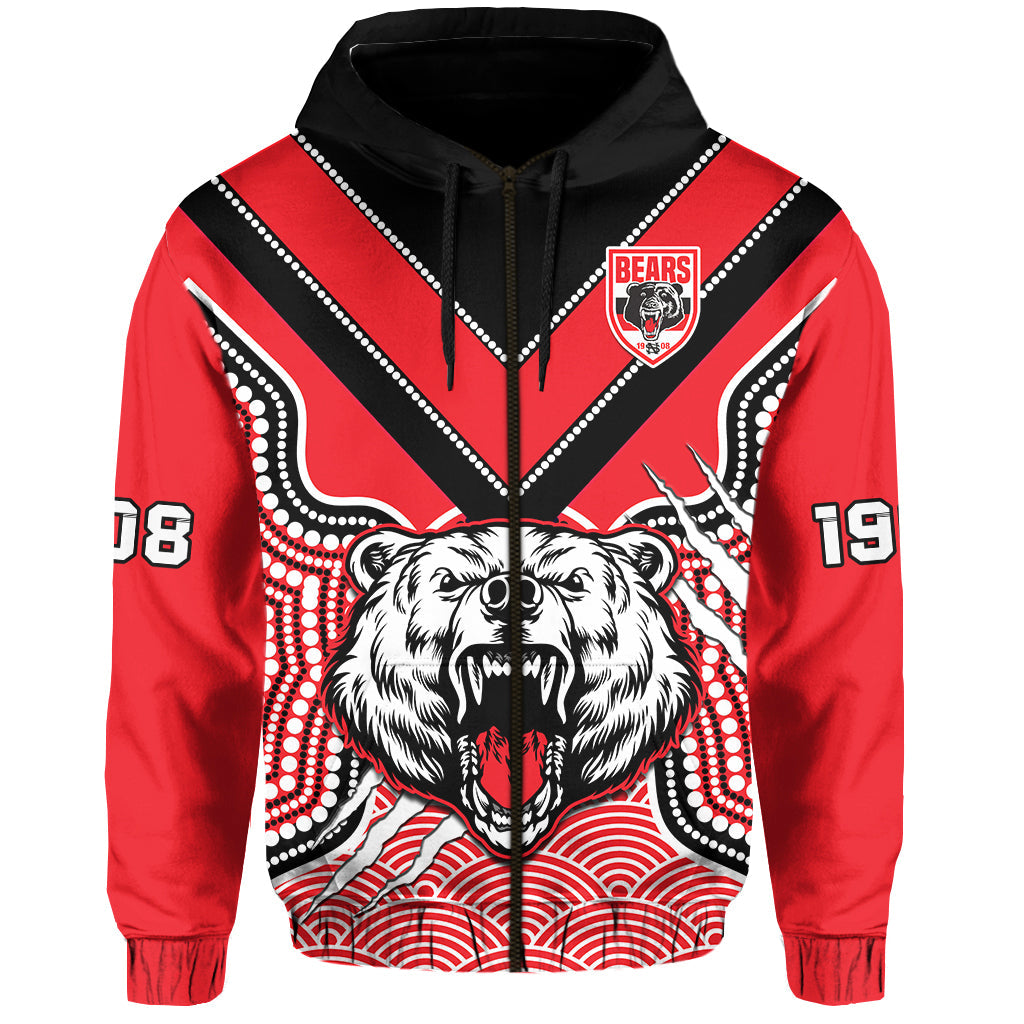 custom-text-and-number-north-sydney-rugby-hoodie-bears-1908-indigenous-pattern