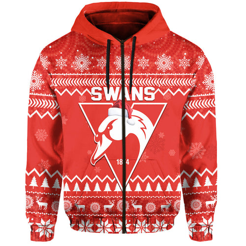custom-personalised-swans-football-christmas-hoodie-sydney-indigenous-merry-xmas