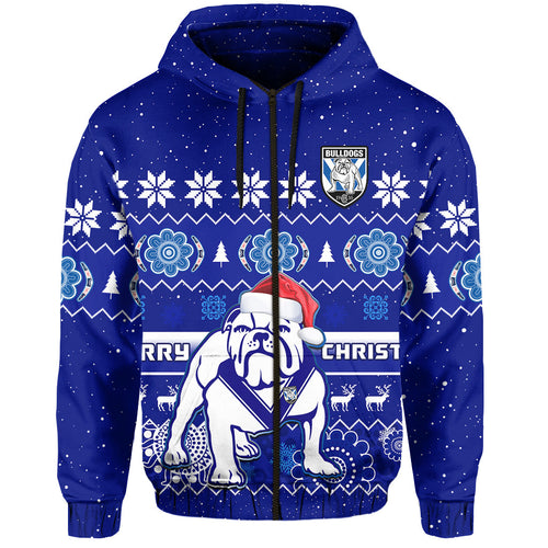custom-personalised-bulldogs-rugby-christmas-hoodie-berries-merry-xmas-aboriginal-art