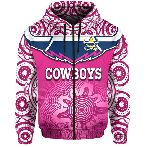 custom-text-and-number-cowboys-rugby-hoodie-aboriginal-pattern-pink-version