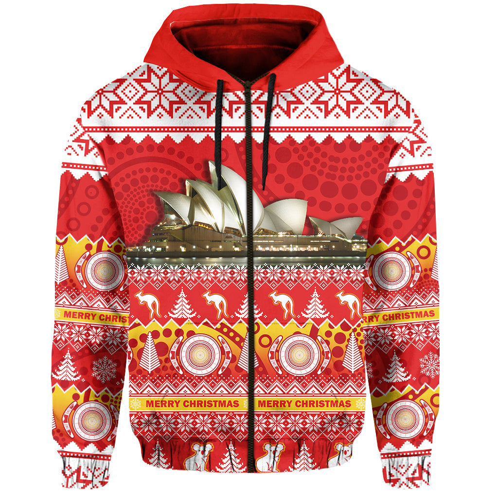 custom-personalised-australia-hoodie-sydney-opera-house-aboriginal-art-merry-christmas