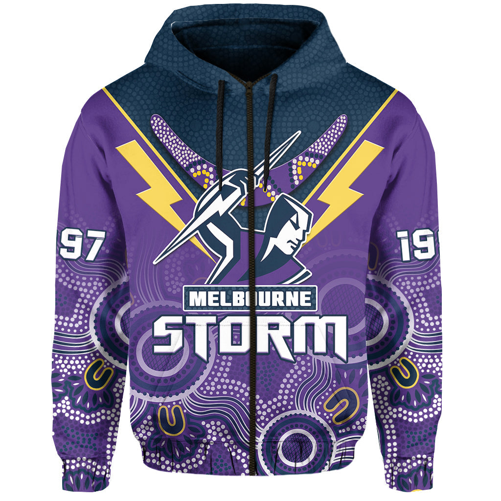 custom-text-and-number-melbourne-storm-rugby-hoodie-indigenous-boomerang-gradient-style