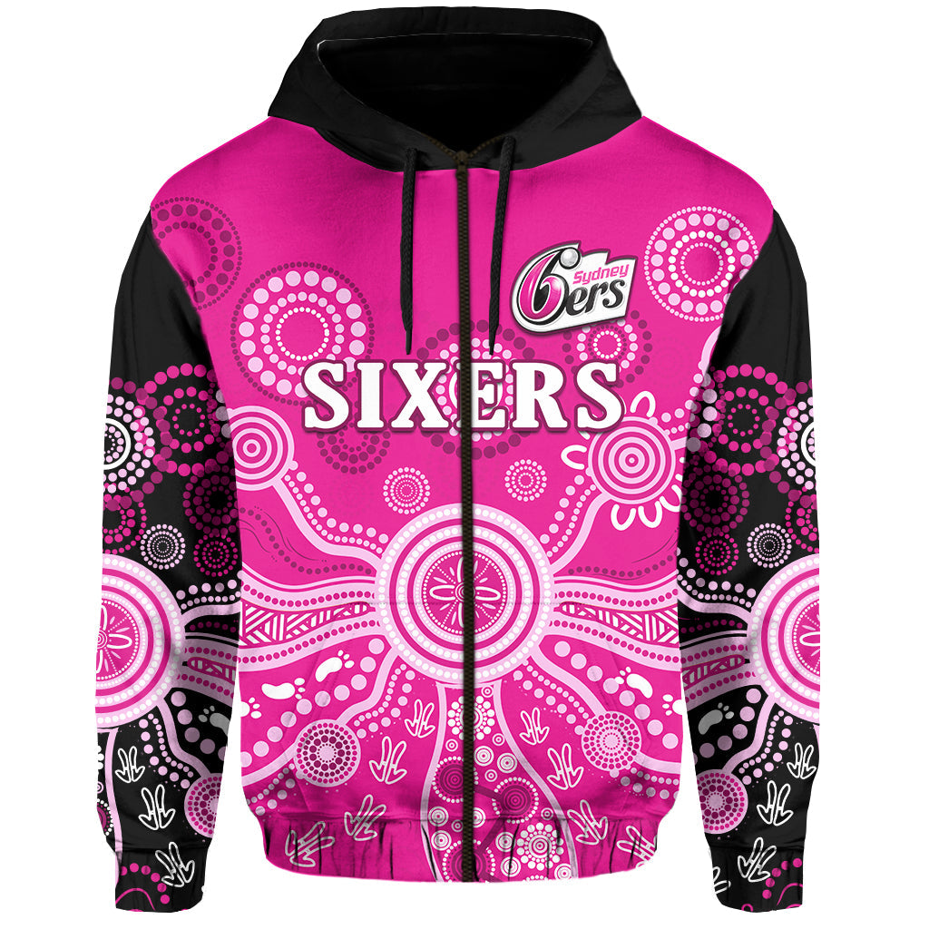 sydney-sixers-hoodie-cricket-indigenous-australian-art-ver01