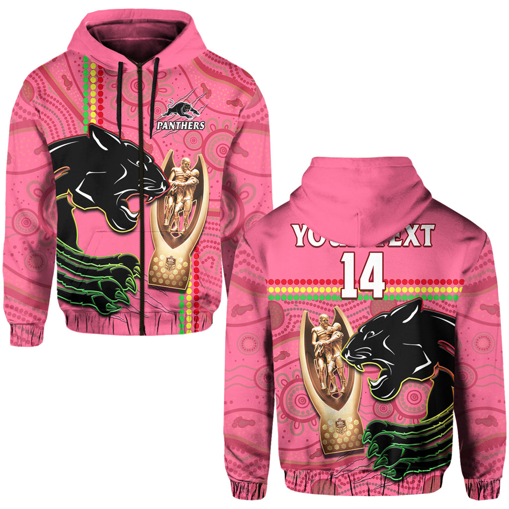 custom-text-and-number-panthers-rugby-hoodie-the-riff-2022-premiers-aboriginal-pink