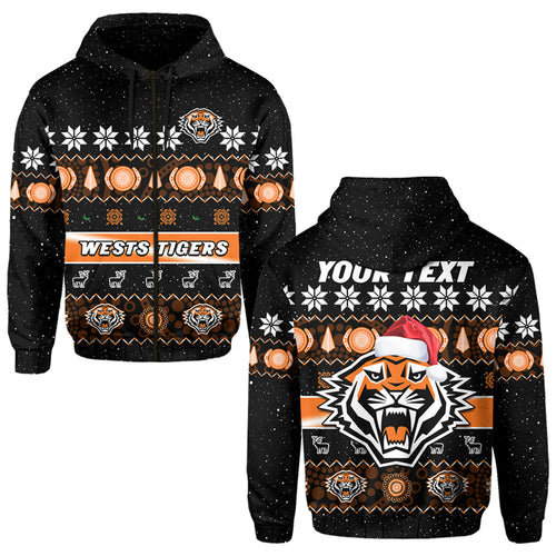 custom-personalised-wests-tigers-christmas-hoodie-aboriginal-art-merry-xmas