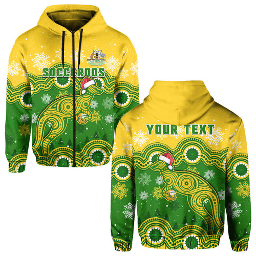 custom-personalised-australia-soccer-christmas-hoodie-socceroos-indigenous-kangaroo