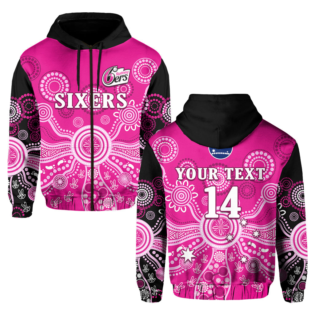 custom-text-and-number-sydney-sixers-hoodie-cricket-indigenous-australian-art-ver01