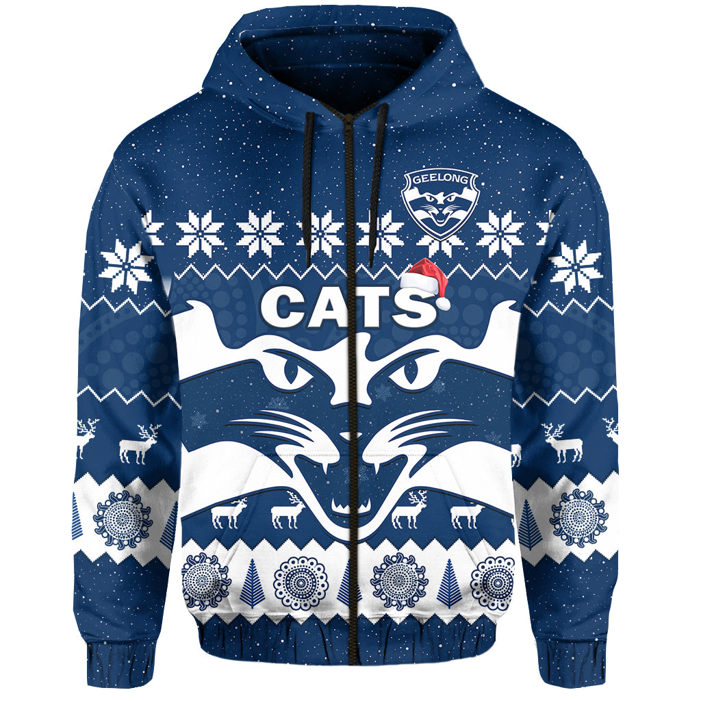 custom-personalised-cats-football-christmas-hoodie-geelong-aboriginal-painting