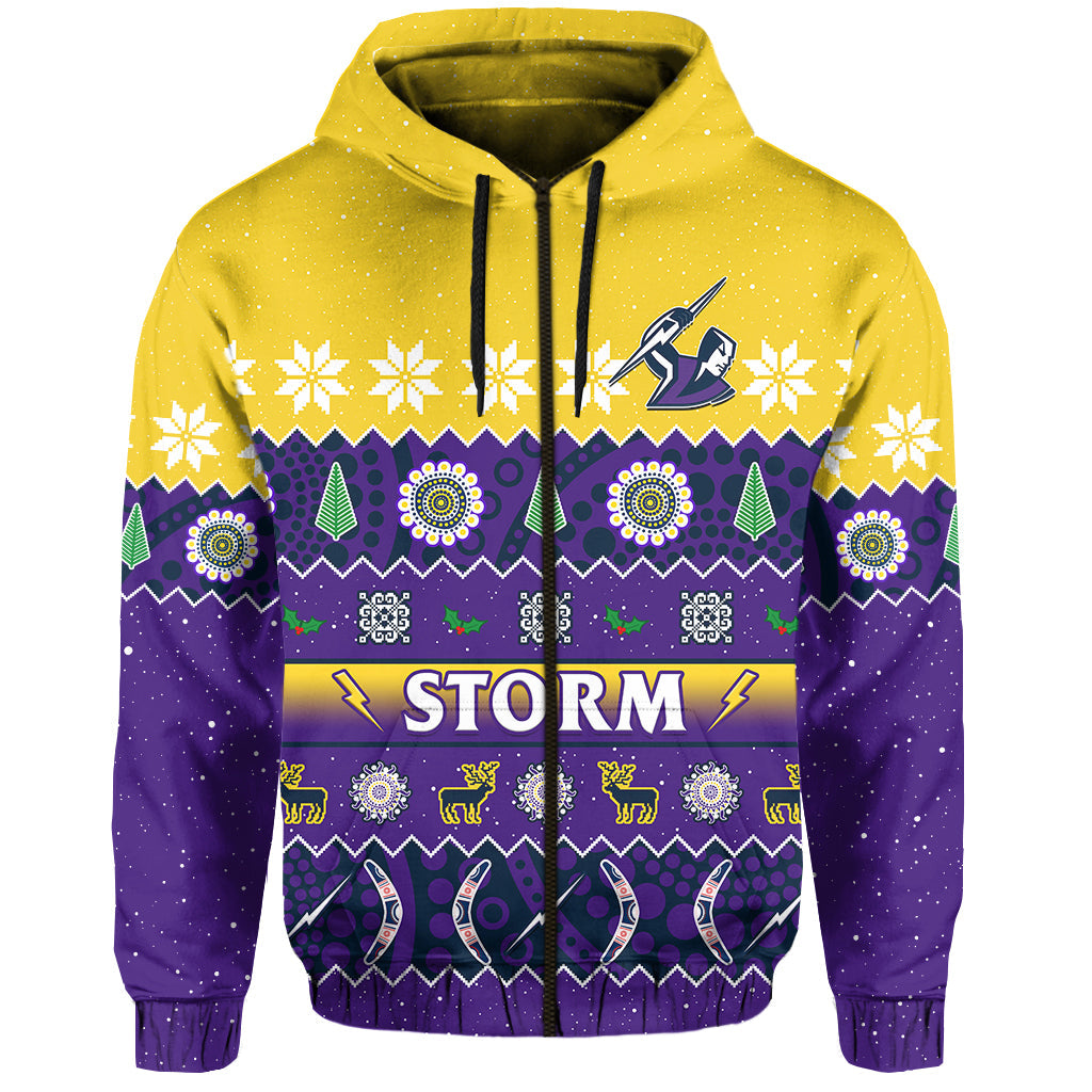 custom-personalised-melbourne-storm-christmas-hoodie-aboriginal-art-merry-xmas
