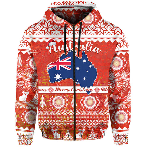 custom-personalised-australia-hoodie-australian-map-aboriginal-painting-merry-christmas