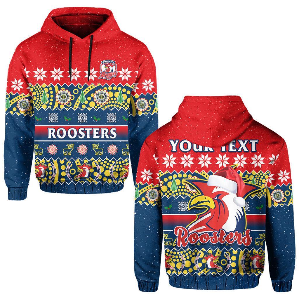 custom-personalised-sydney-roosters-christmas-hoodie-easts-aboriginal-art-merry-xmas