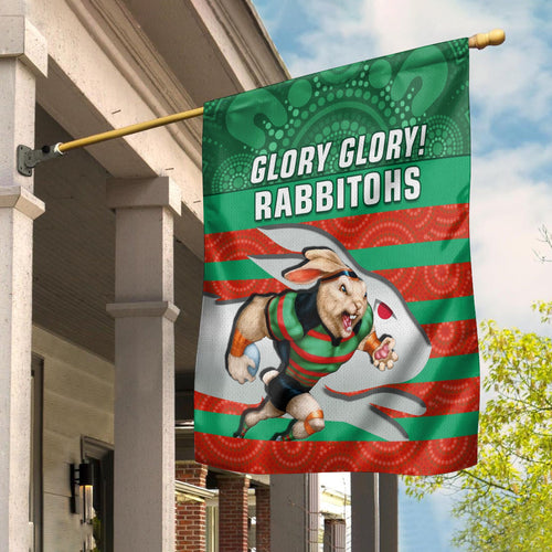 rabbitohs-rugby-flag-aboriginal-dot-painting-glory-glory-sporty-style