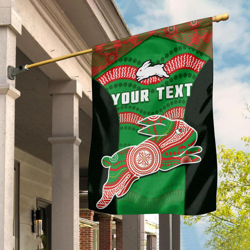 custom-personalised-rabbitohs-rugby-flag-souths-1908-aboriginal-dot-painting-go-bunnies