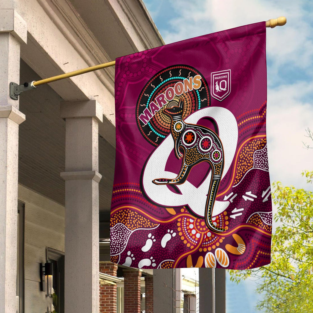 maroons-rugby-flag-queensland-kangaroo-aboriginal-dot-paintings