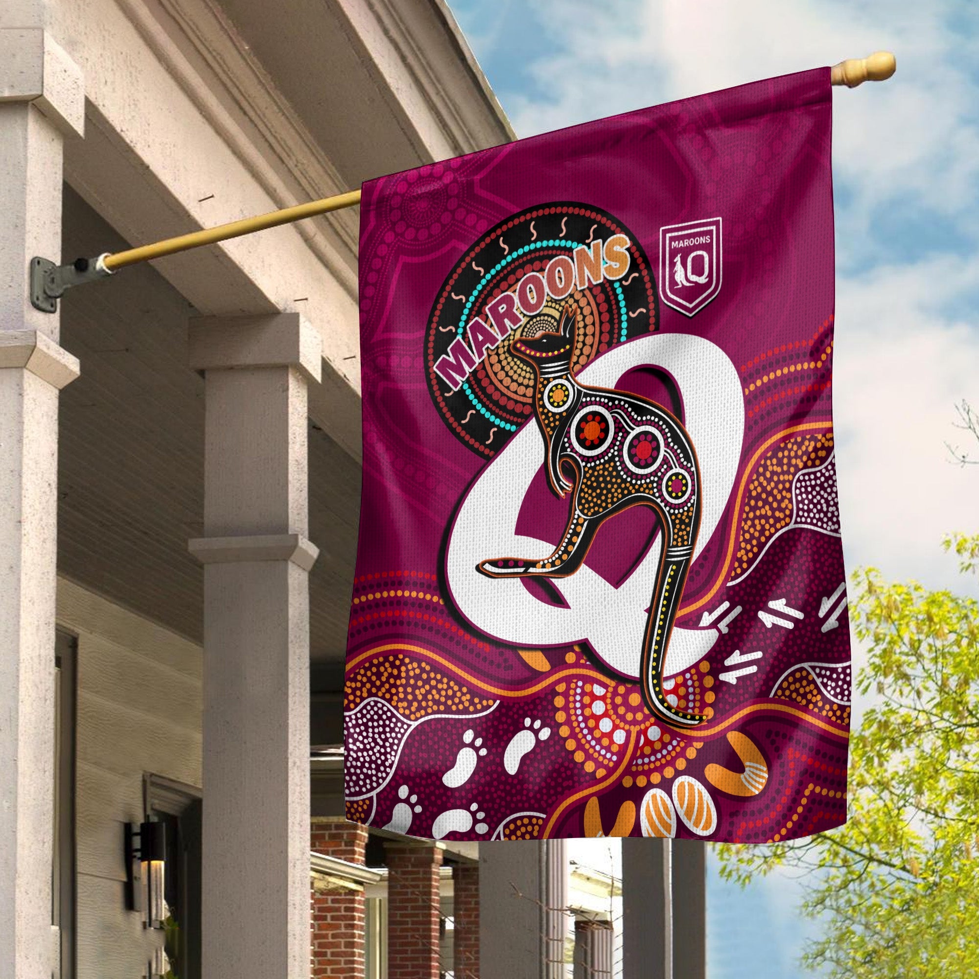 maroons-rugby-flag-queensland-kangaroo-aboriginal-dot-paintings