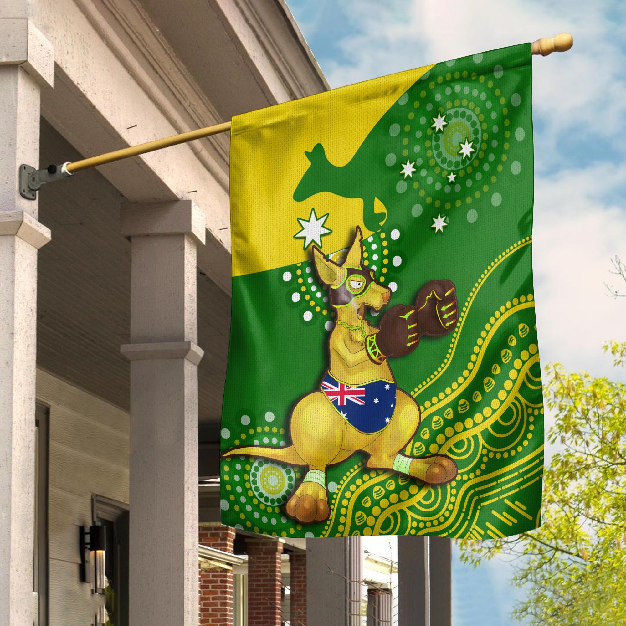 australia-flag-boxing-kangaroo-indigenous-national-color-art