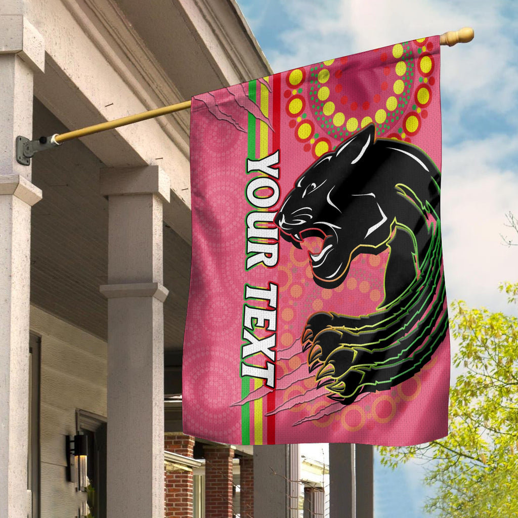 custom-personalised-panthers-rugby-flag-the-mountain-men-aboriginal-art-dynamic-pink-version
