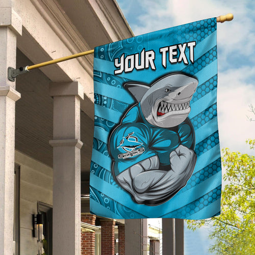 custom-personalised-sharks-rugby-flag-go-sharkies-aboriginal-sporty-version