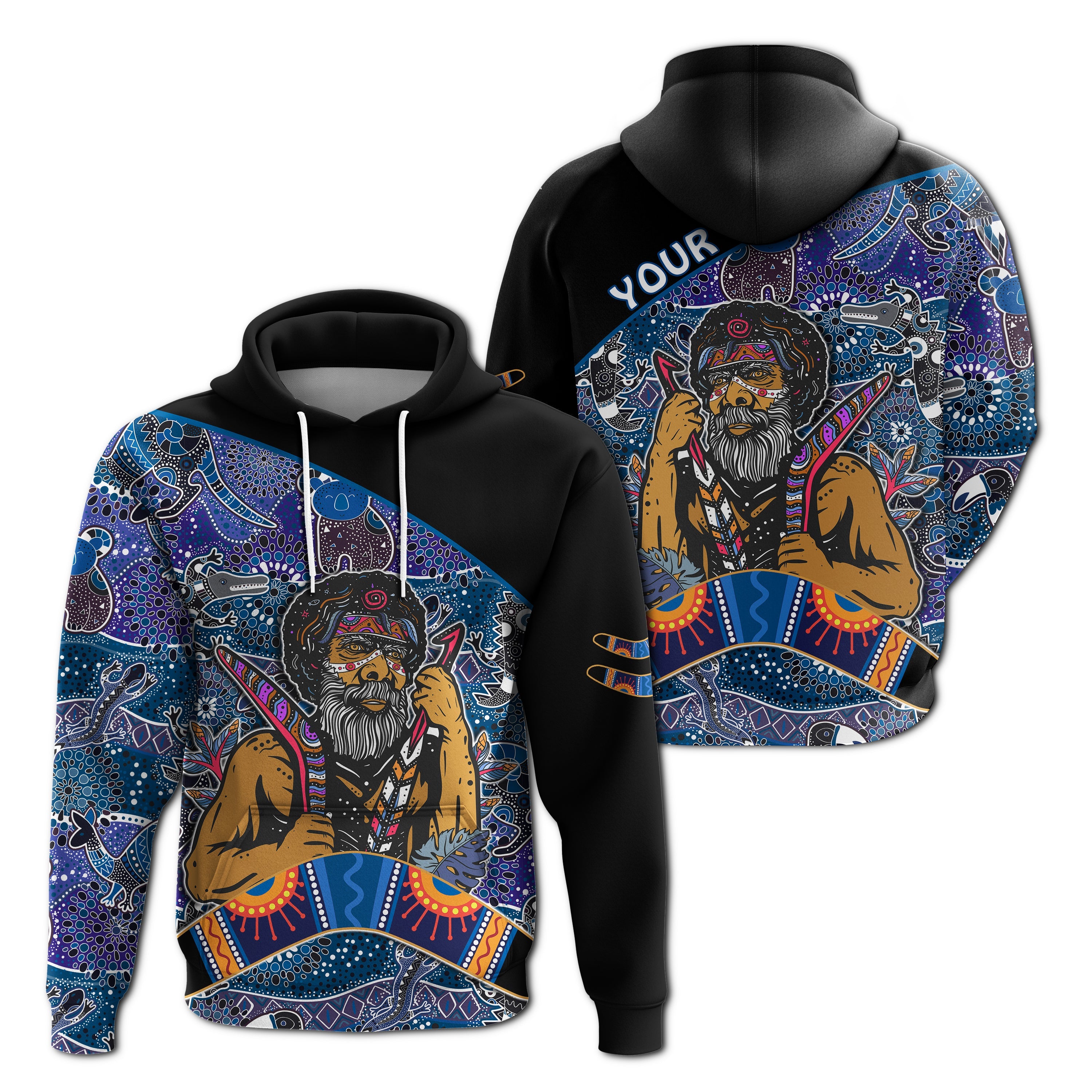custom-personalised-australian-boomerang-hoodie-indigenous-australia-blue-graceful