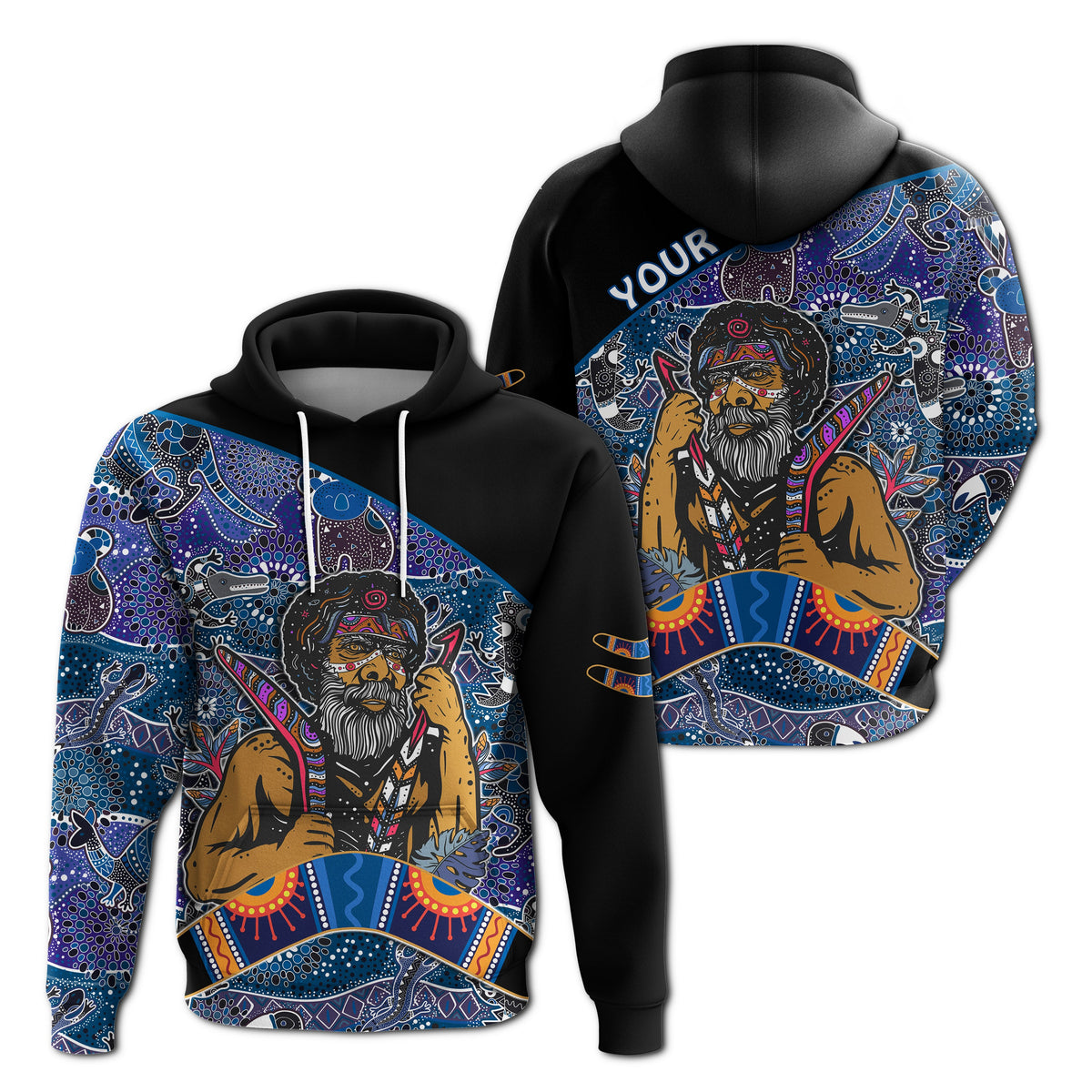 custom-personalised-australian-boomerang-hoodie-indigenous-australia-blue-graceful