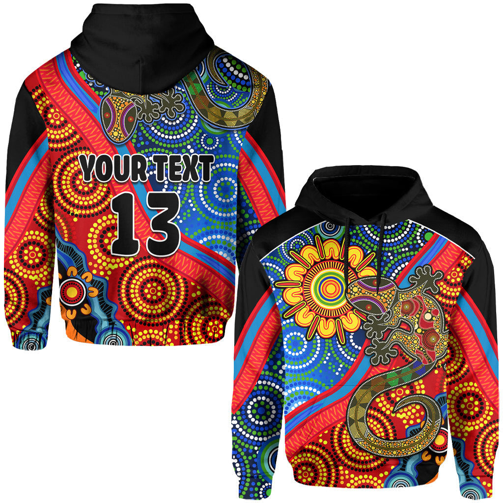 custom-text-and-number-australia-lizard-and-sun-hoodie-aboriginal-art-speical