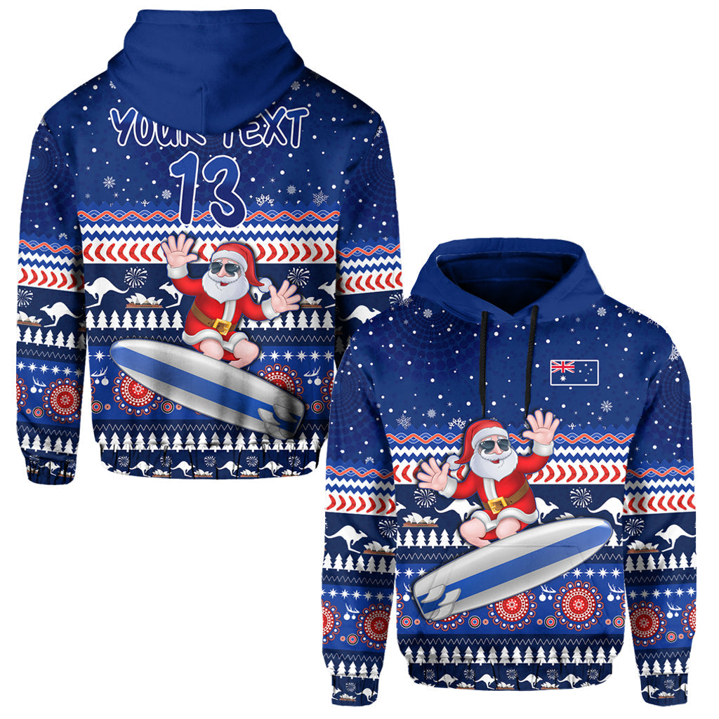 custom-text-and-number-australia-christmas-hoodie-aussie-aboriginal-santa-claus-is-surfing-with-kangaroo