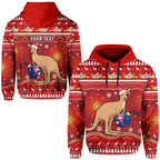 custom-personalised-australia-christmas-hoodie-aboriginal-kangaroo