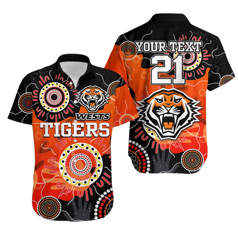 custom-text-and-number-wests-tigers-indigenous-aboriginal-rugby-hawaiian-shirt