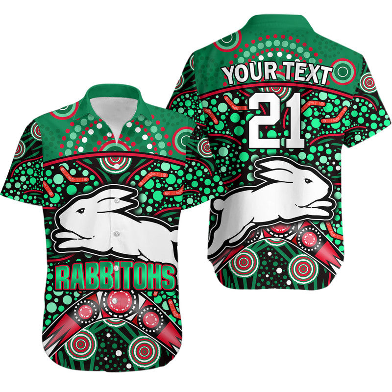 custom-personalised-south-sydney-indigenous-rabbitohs-dot-art-style-hawaiian-shirt