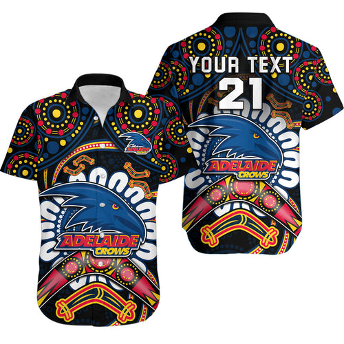 custom-personalised-adelaide-crows-football-hawaiian-shirt-boomerang-indigenous-dots