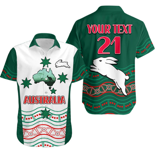 custom-personalised-rabbitohs-australia-day-hawaiian-shirt-flag-map-and-aboriginal-wave