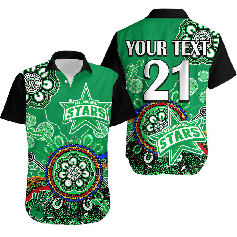 custom-personalised-melbourne-stars-hawaiian-shirt-cricket-indigenous-aboriginal-lizard-version