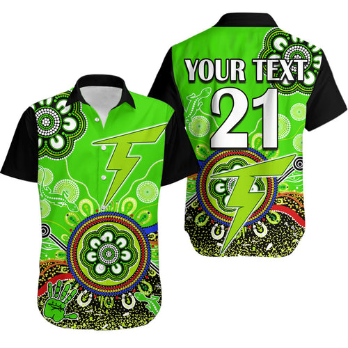 custom-personalised-sydney-thunder-hawaiian-shirt-cricket-indigenous-aboriginal-lizard-version