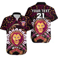 custom-personalised-brisbane-lions-football-hawaiian-shirt-boomerang-indigenous-dots