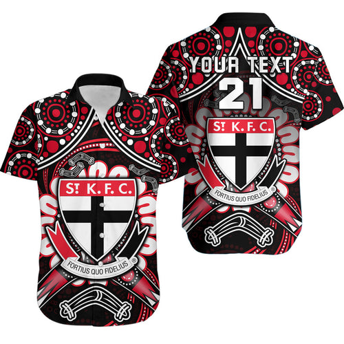 custom-personalised-st-kilda-saints-hawaiian-shirt-boomerang-indigenous-dots