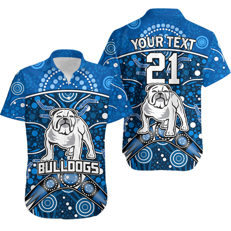 custom-personalised-bulldogs-rugby-hawaiian-shirt-boomerang-indigenous-dots
