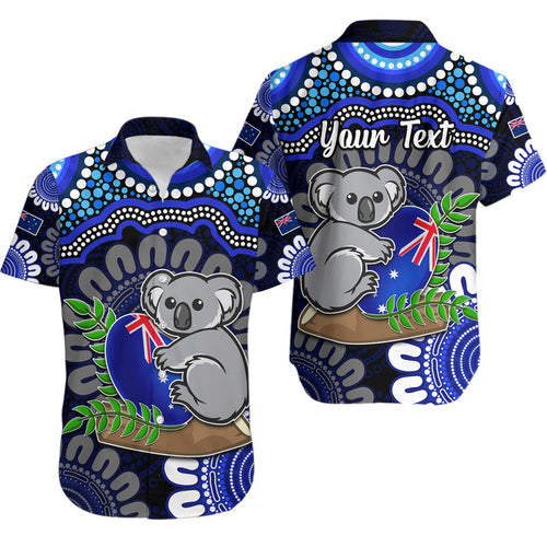 custom-personalised-australia-koala-aboriginal-hawaiian-shirt-koala-hugging-rugby-ball-blue