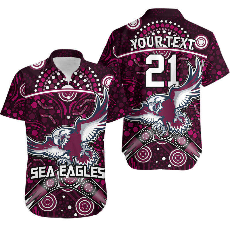 custom-personalised-sea-eagles-rugby-hawaiian-shirt-boomerang-indigenous-dots