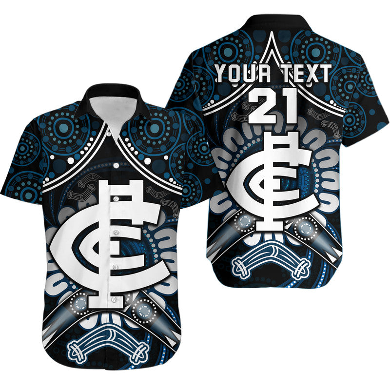 custom-personalised-blues-football-hawaiian-shirt-boomerang-indigenous-dots