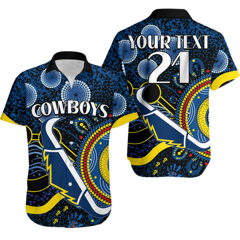 custom-personalised-cowboys-rugby-hawaiian-shirt-aboriginal-dots-version