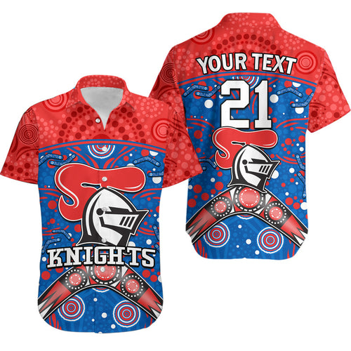 custom-personalised-knights-rugby-hawaiian-shirt-novocastrians-boomerang-indigenous-dots