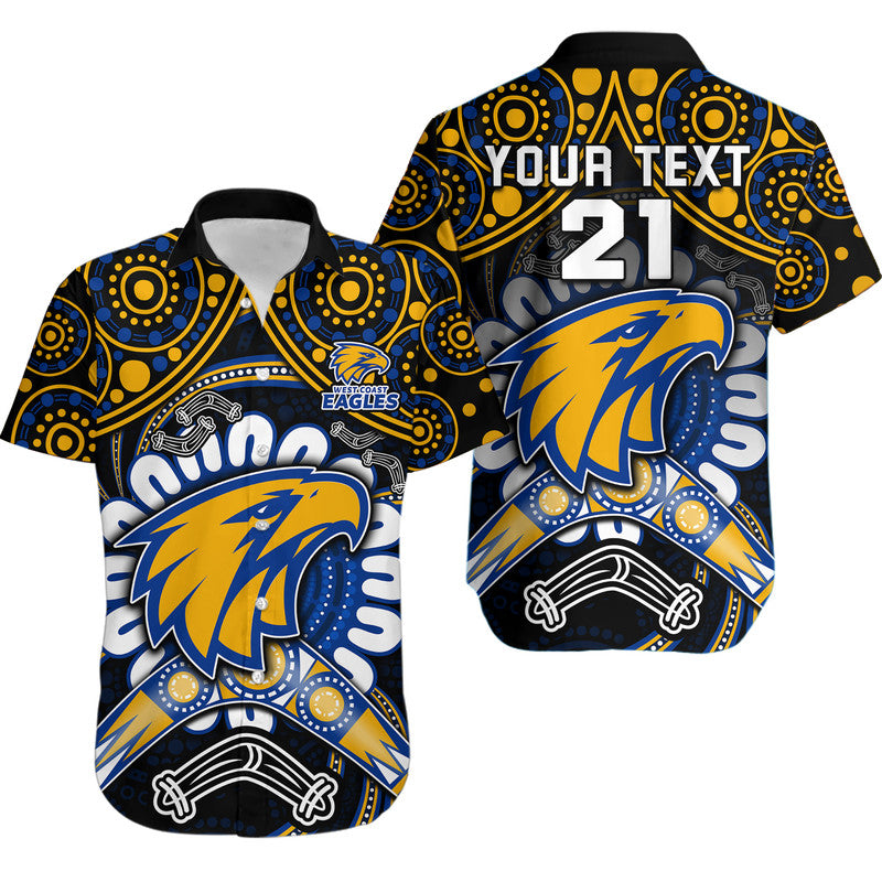custom-personalised-west-coast-eagles-hawaiian-shirt-boomerang-indigenous-dots